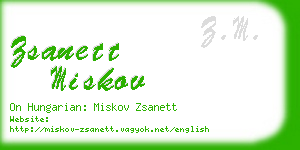 zsanett miskov business card